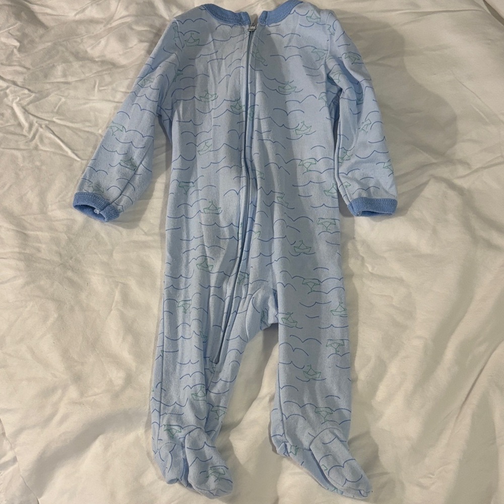 Laura Ashley Light Blue Cloud Footie